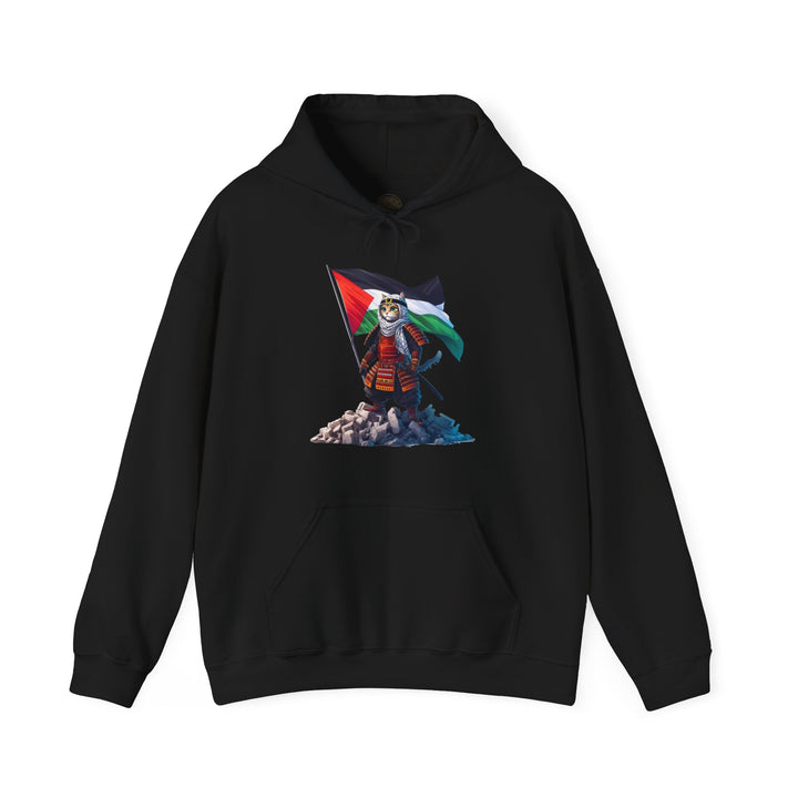 Cat Samurai and Palestine Unisex Hoodie