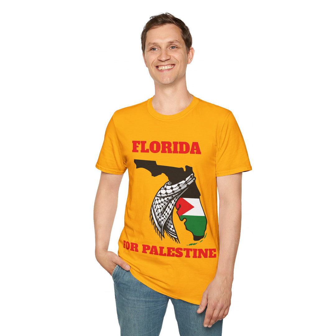 Florida II For Palestine  Unisex Cotton Tshirt