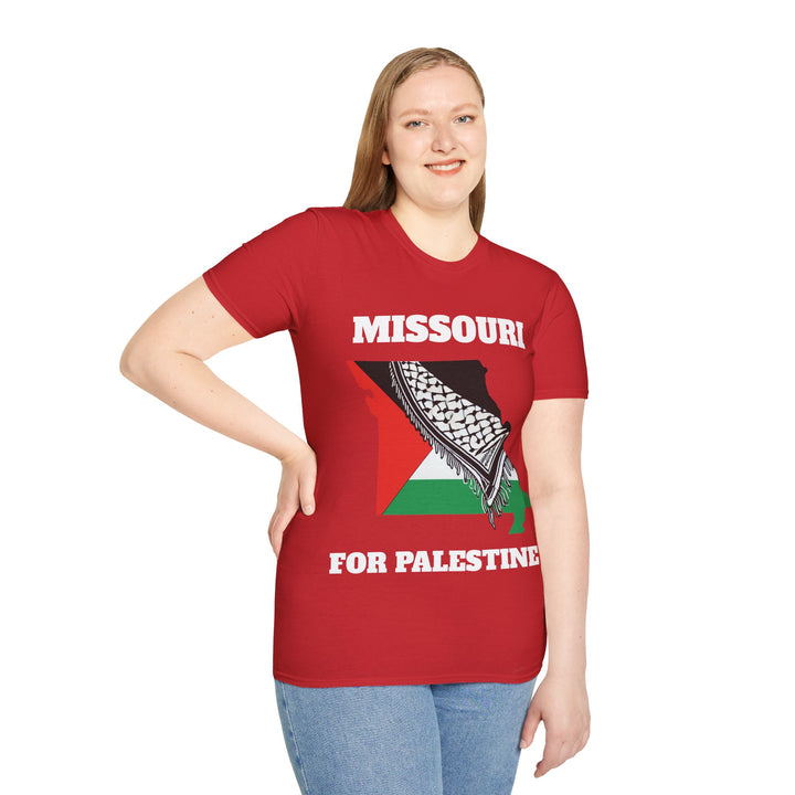 MISSOURI For Palestine  Unisex Cotton Tshirt