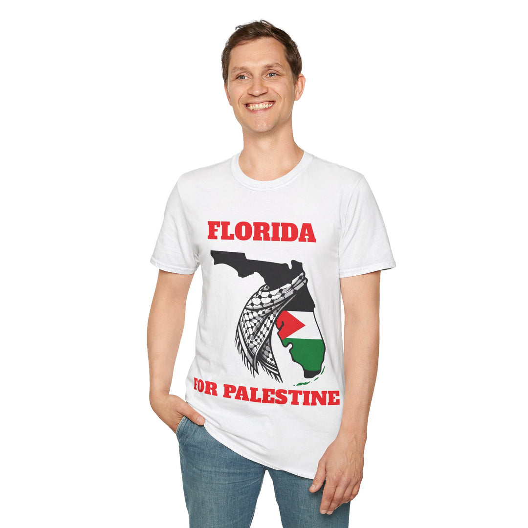 Florida II For Palestine  Unisex Cotton Tshirt