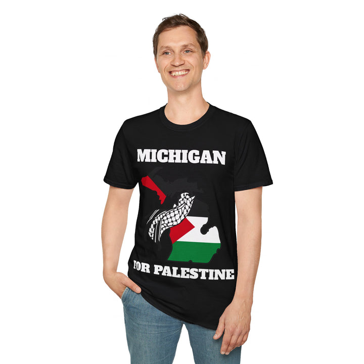 Michigan II For Palestine  Unisex Cotton Tshirt