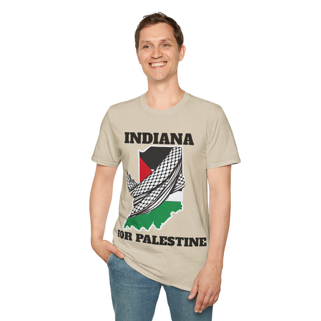 INDIANA For Palestine  Unisex Cotton Tshirt