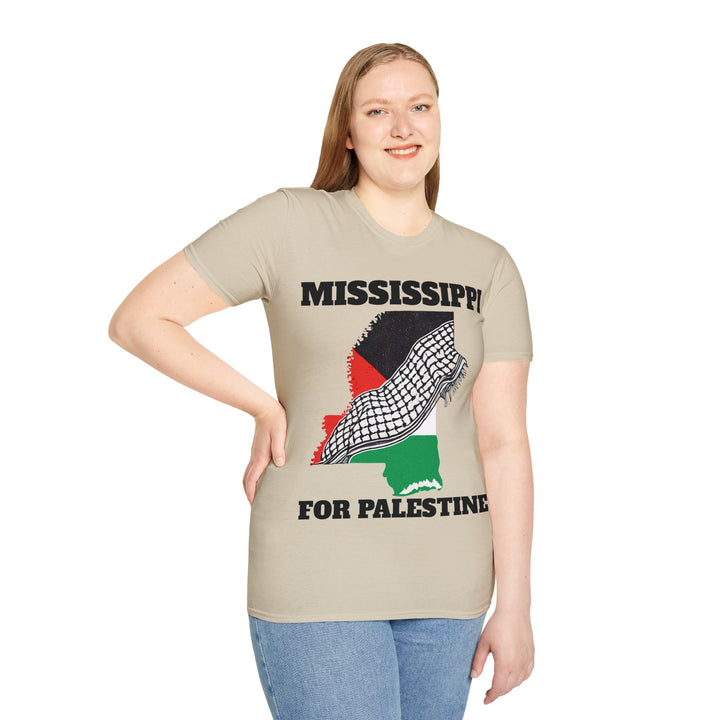 MISSISSIPPI For Palestine  Unisex Cotton Tshirt