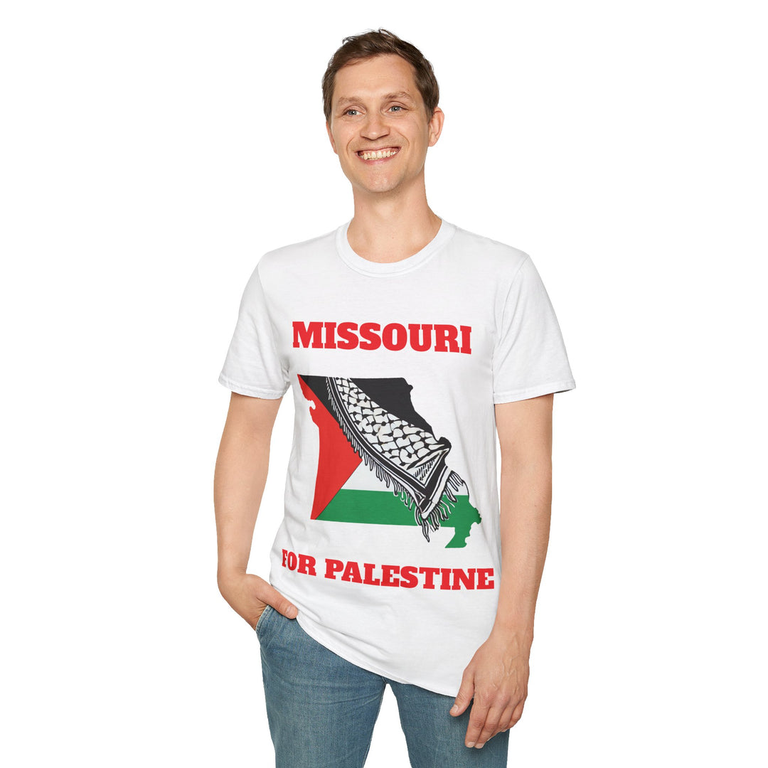 MISSOURI For Palestine  Unisex Cotton Tshirt