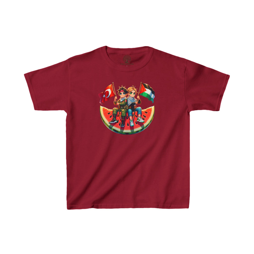 Türkiye and Palestine Kids Tee