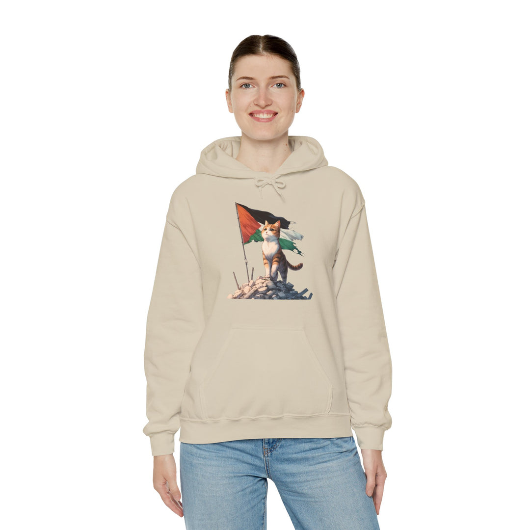 Cat and Palestine I Unisex Hoodie