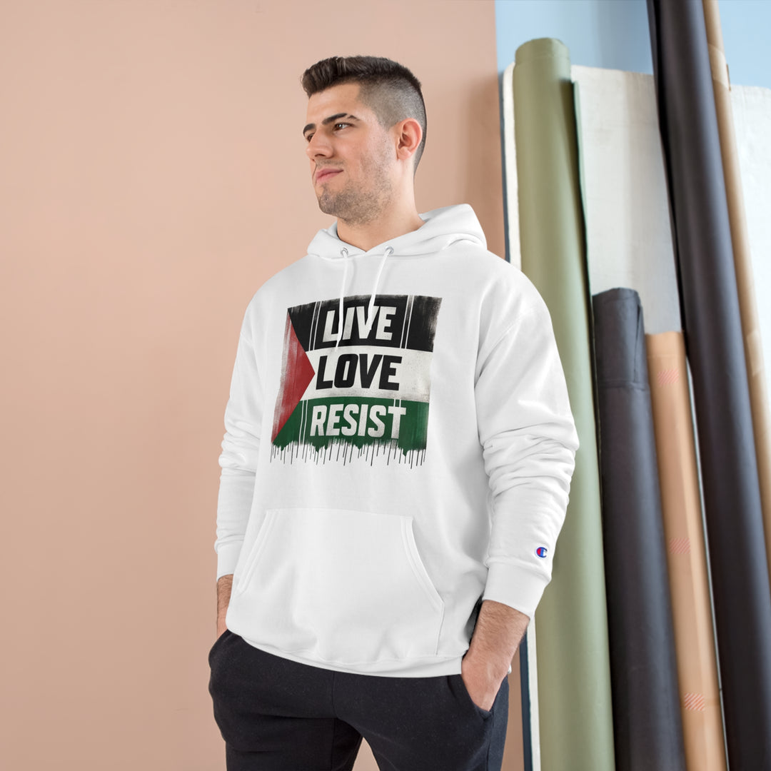 Sudadera con capucha del campeón de Palestina Vive, ama y resiste 