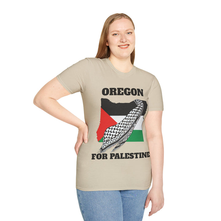 OREGON For Palestine  Unisex Cotton Tshirt