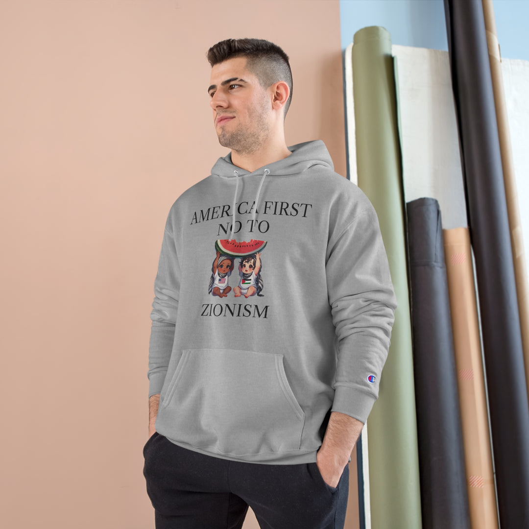 America First and Palestine Champion Unisex Hoodie