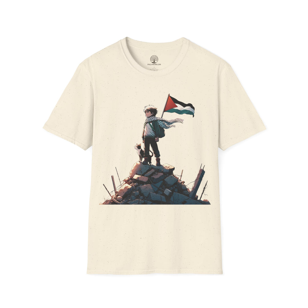 Cat and Palestine III Unisex Tshirt