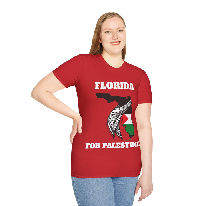 Florida II For Palestine  Unisex Cotton Tshirt