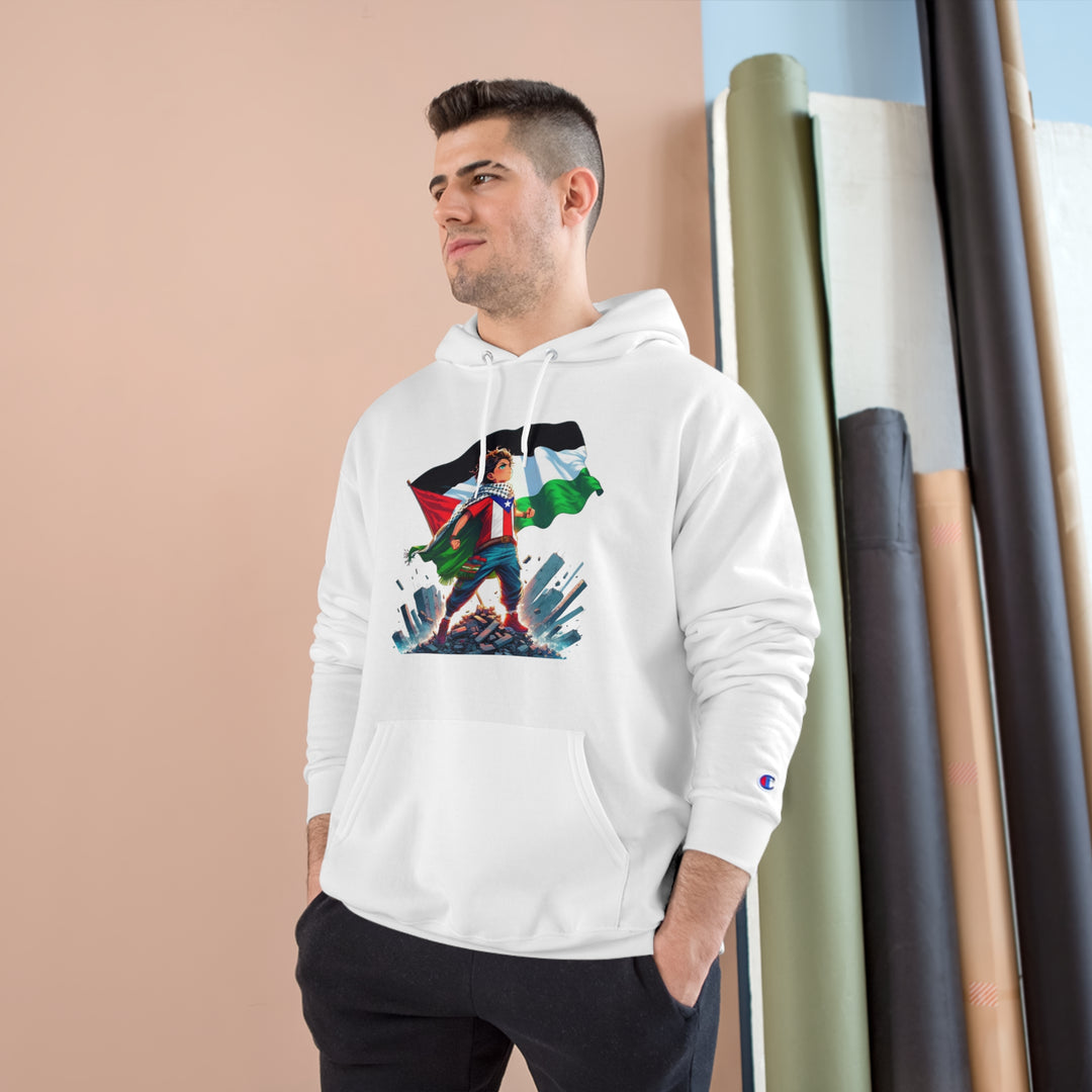 Puerto Rico and Palestine Champion Unisex Hoodie