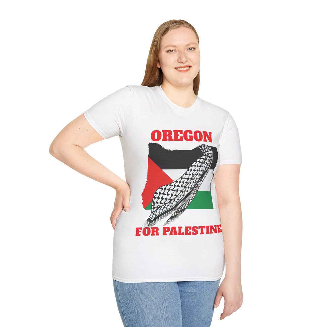 OREGON For Palestine  Unisex Cotton Tshirt