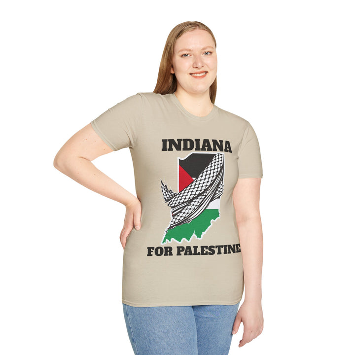 INDIANA For Palestine  Unisex Cotton Tshirt