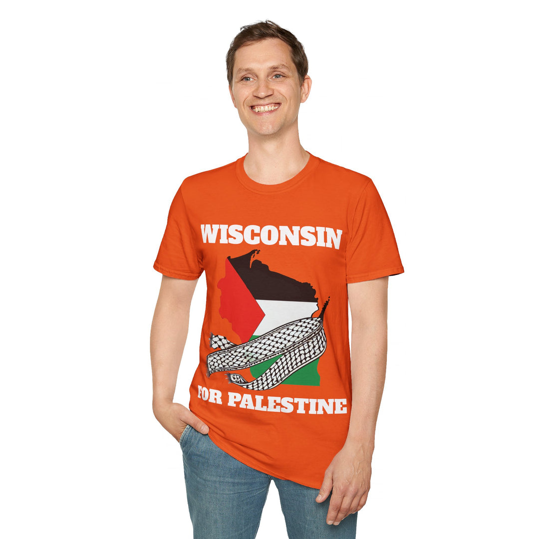 Camiseta unisex de algodón WISCONSIN For Palestine 