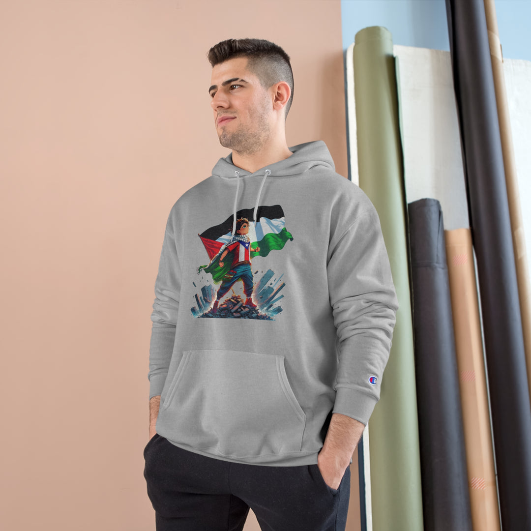 Puerto Rico and Palestine Champion Unisex Hoodie