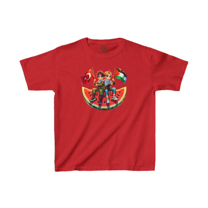 Türkiye and Palestine Kids Tee