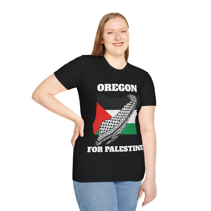 OREGON For Palestine  Unisex Cotton Tshirt