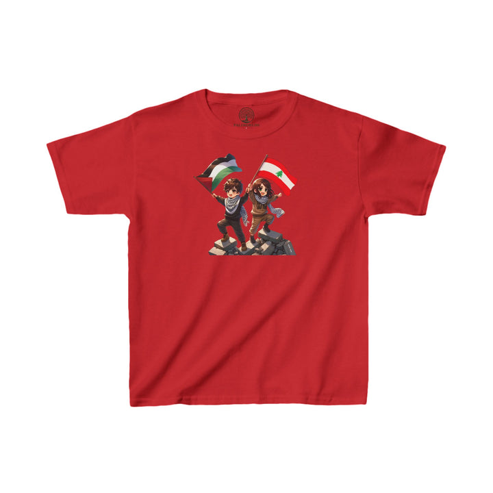 Lebanon and Palestine United Kids Tee