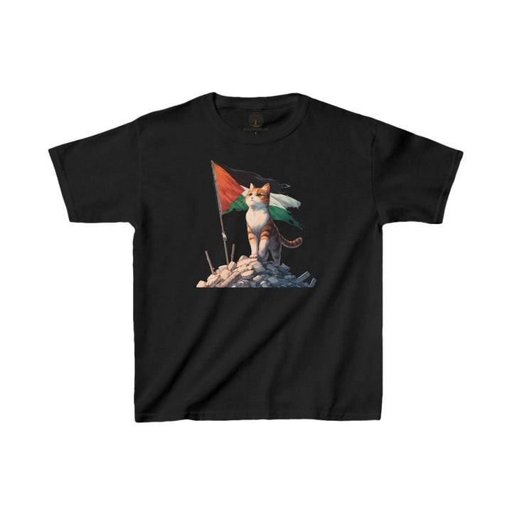 Cat and Palestine   Kids Tee