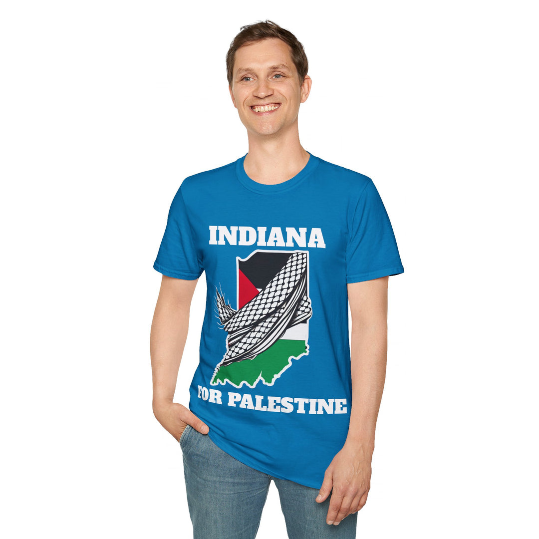 INDIANA For Palestine  Unisex Cotton Tshirt