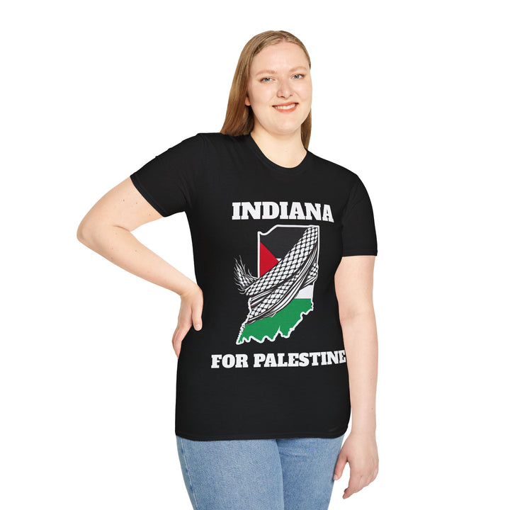 INDIANA For Palestine  Unisex Cotton Tshirt