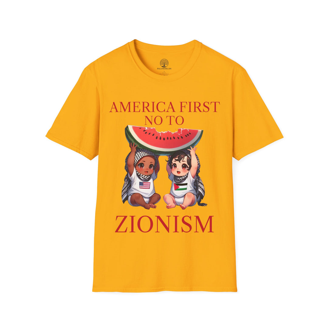 America First and Palestine Tshirt