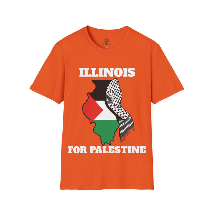 ILLINOIS For Palestine  Unisex Cotton Tshirt