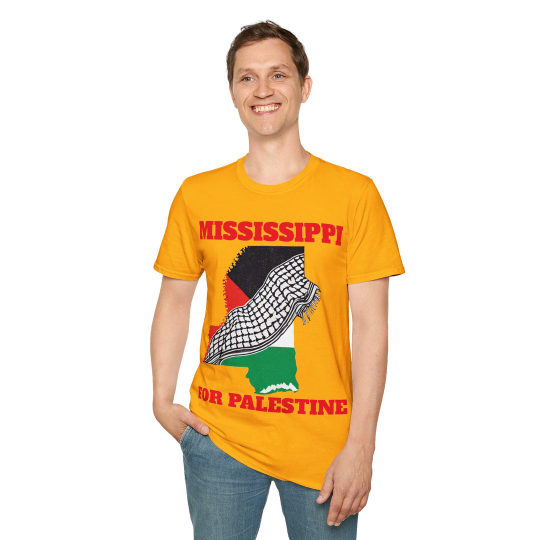 MISSISSIPPI For Palestine  Unisex Cotton Tshirt