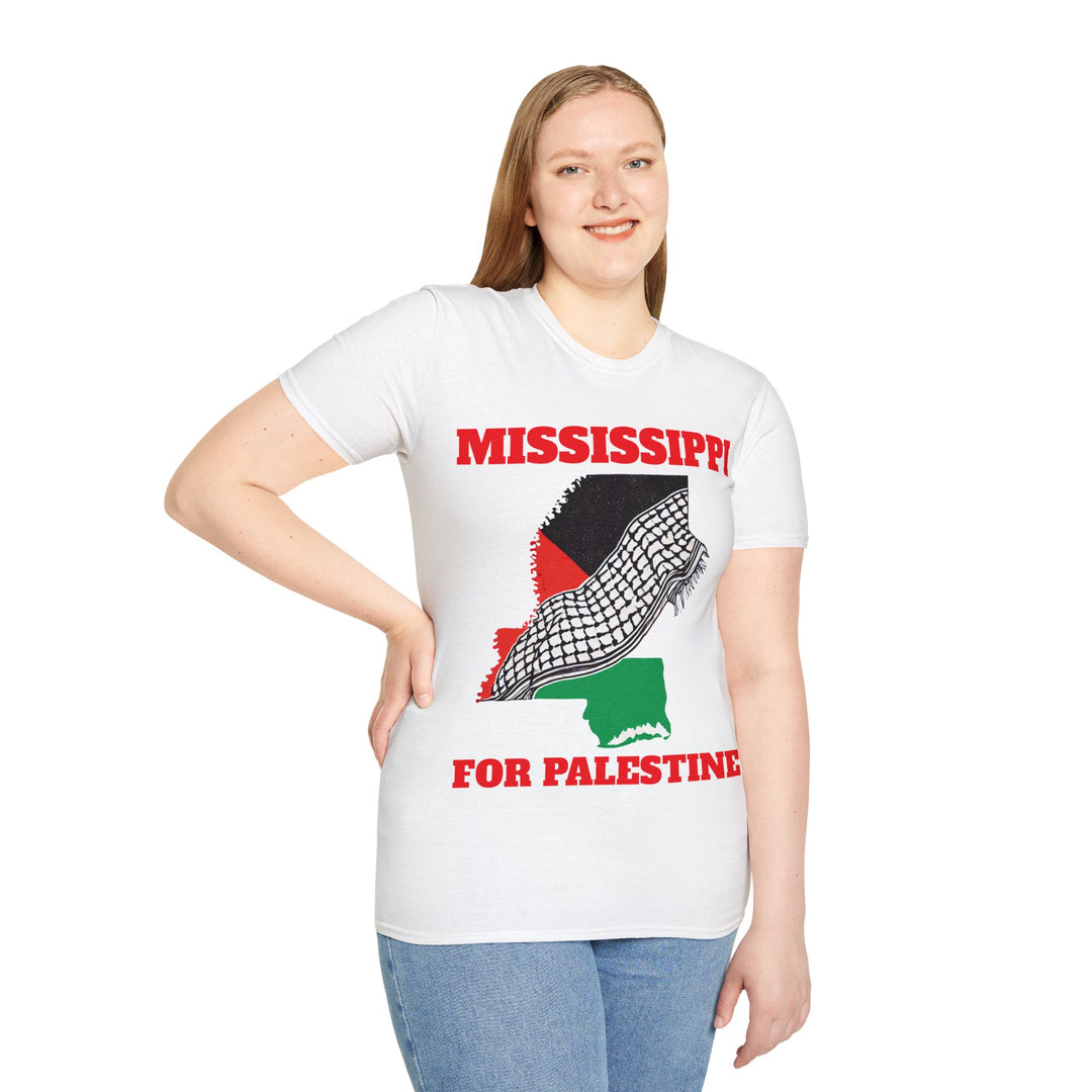 MISSISSIPPI For Palestine  Unisex Cotton Tshirt