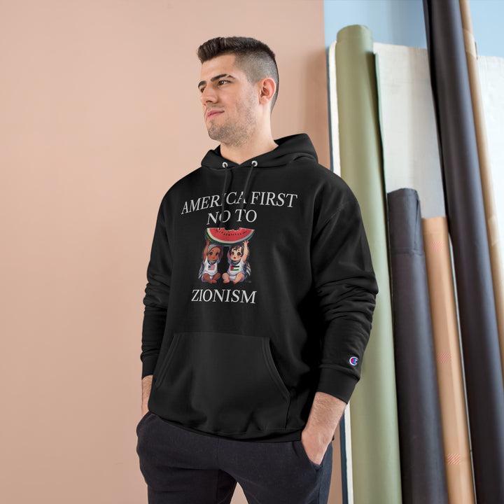 America First and Palestine Champion Unisex Hoodie