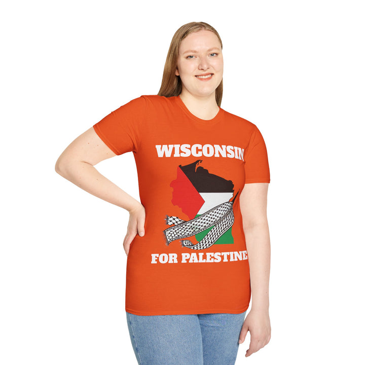 Camiseta unisex de algodón WISCONSIN For Palestine 