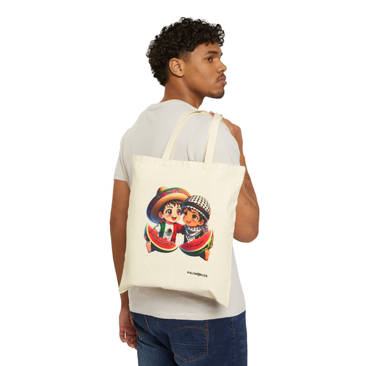 Mexico and Palestine Cotton Tote Bag