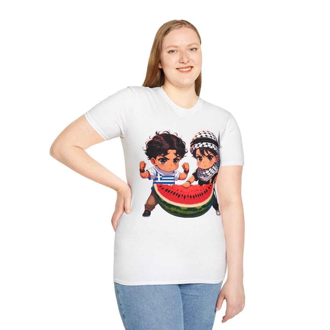 Greece and Palestine Unisex Tshirt