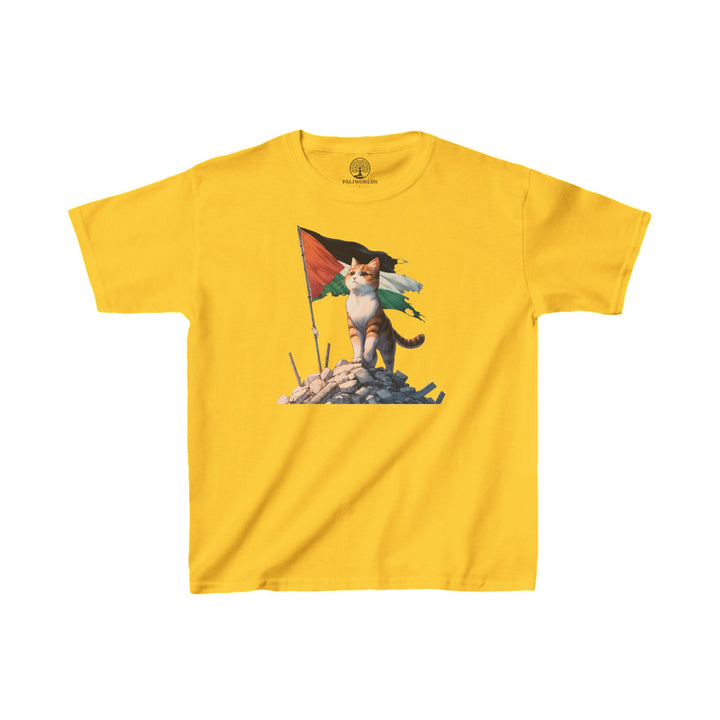 Cat and Palestine   Kids Tee