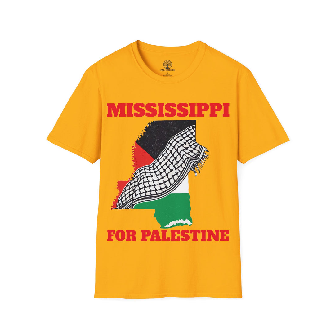 MISSISSIPPI For Palestine  Unisex Cotton Tshirt