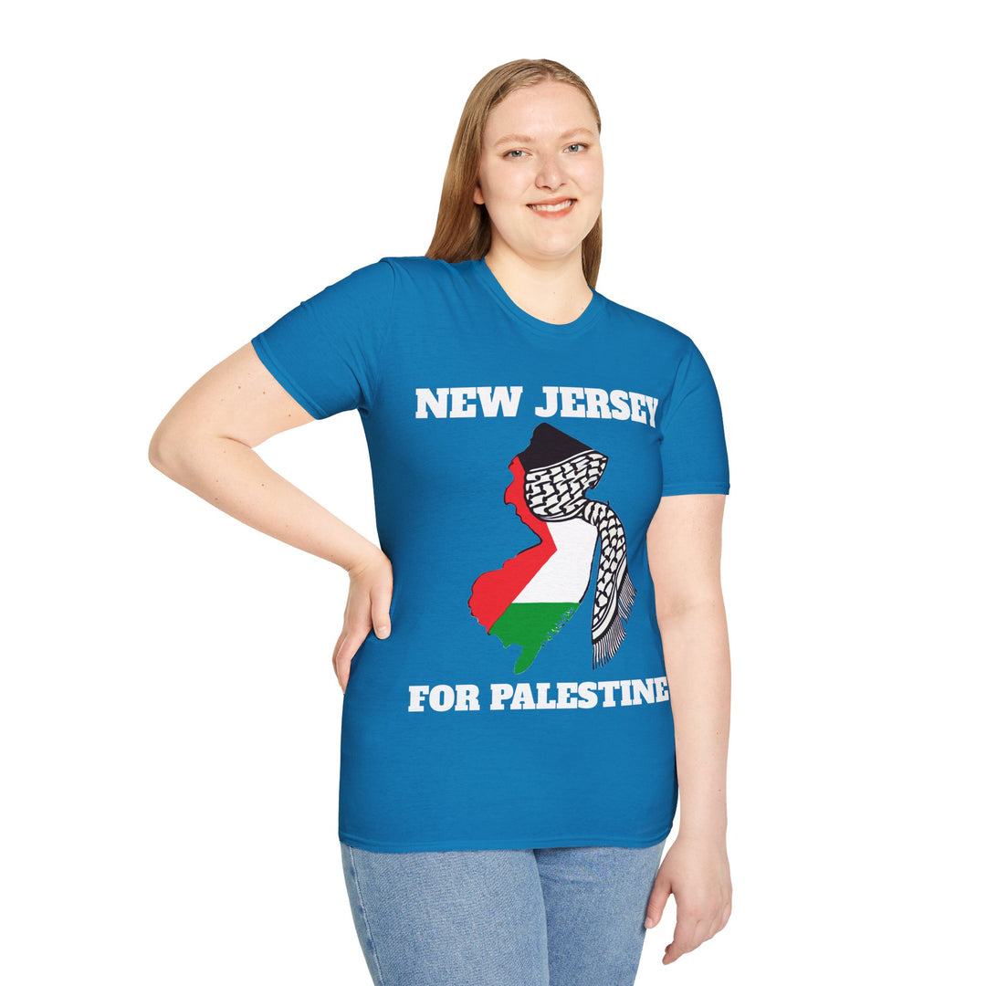 NEW JERSEY For Palestine  Unisex Cotton Tshirt