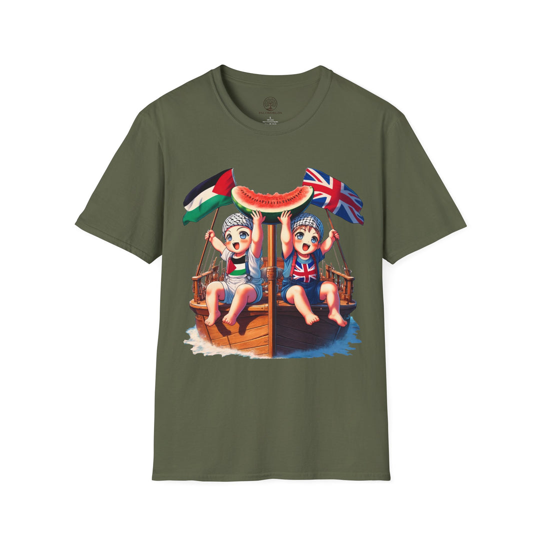 United Kingdom and Palestine Unisex Tshirt