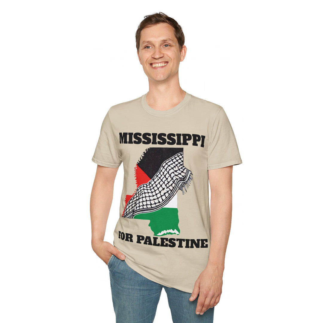 MISSISSIPPI For Palestine  Unisex Cotton Tshirt