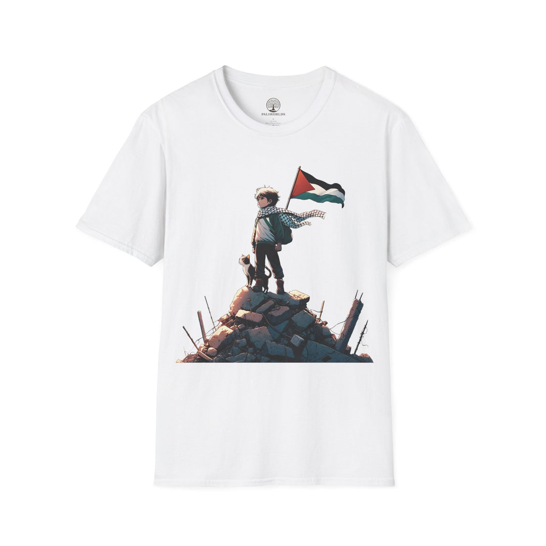 Cat and Palestine III Unisex Tshirt