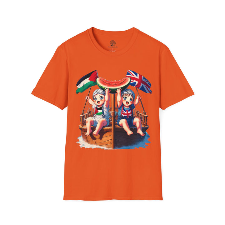 United Kingdom and Palestine Unisex Tshirt