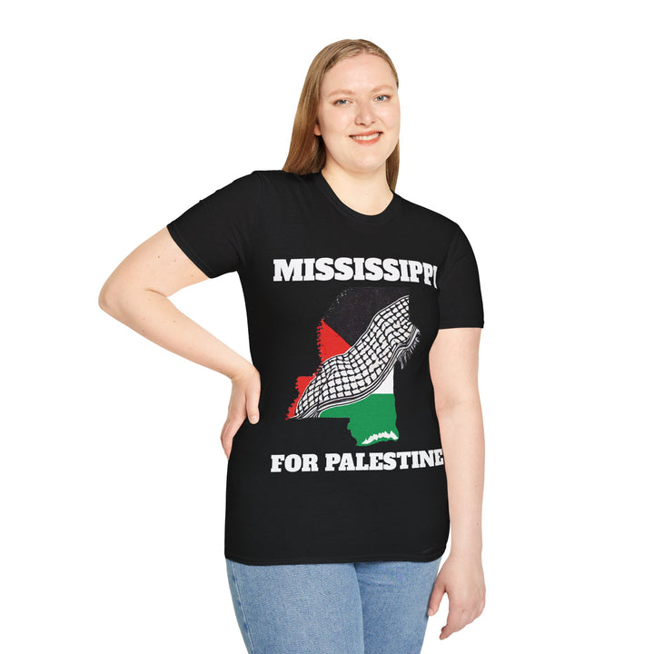 MISSISSIPPI For Palestine  Unisex Cotton Tshirt