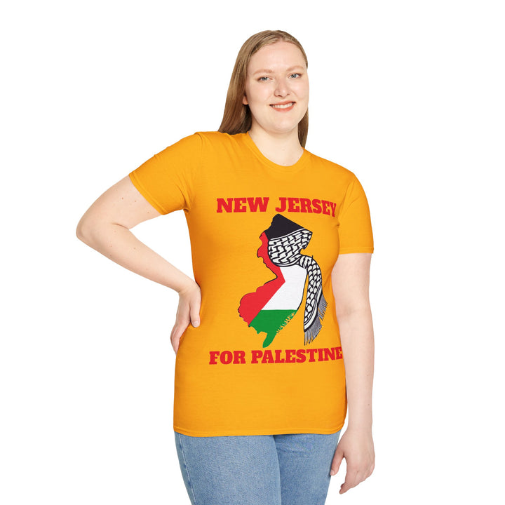 NEW JERSEY For Palestine  Unisex Cotton Tshirt