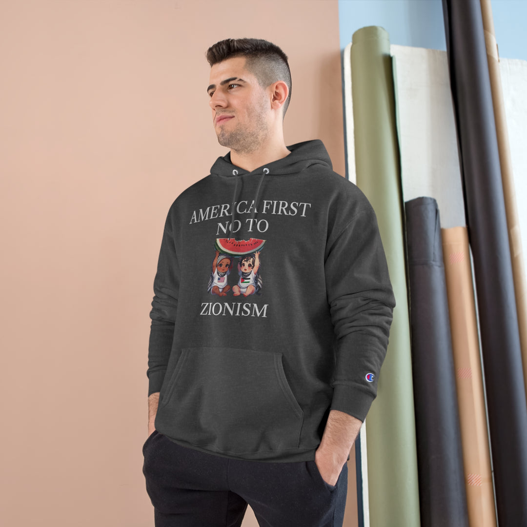 America First and Palestine Champion Unisex Hoodie