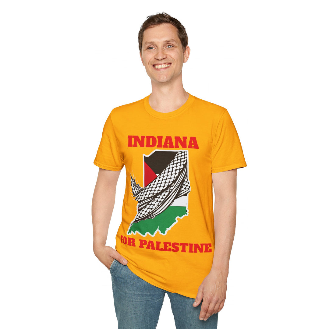 INDIANA For Palestine  Unisex Cotton Tshirt