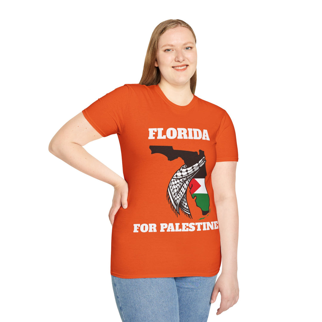 Florida II For Palestine  Unisex Cotton Tshirt