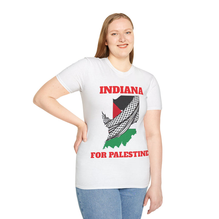 INDIANA For Palestine  Unisex Cotton Tshirt