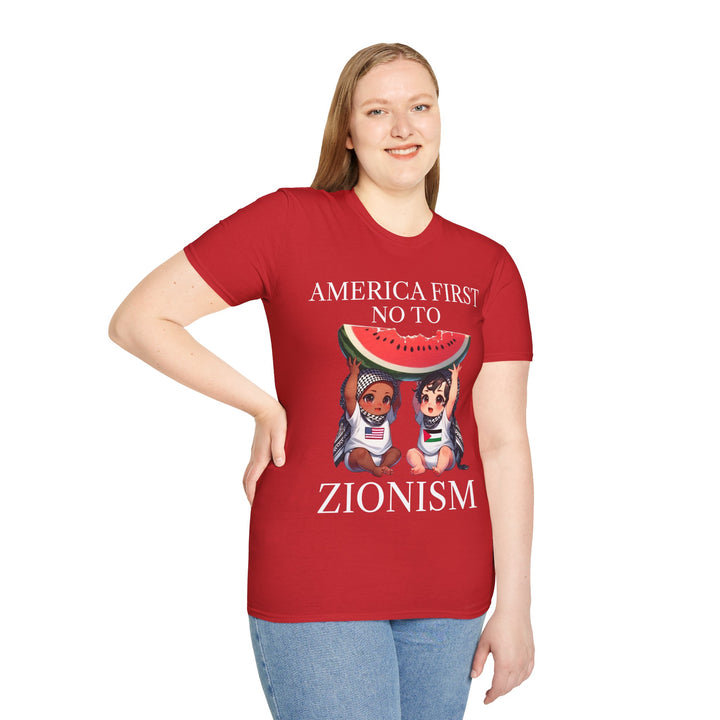 America First and Palestine Tshirt