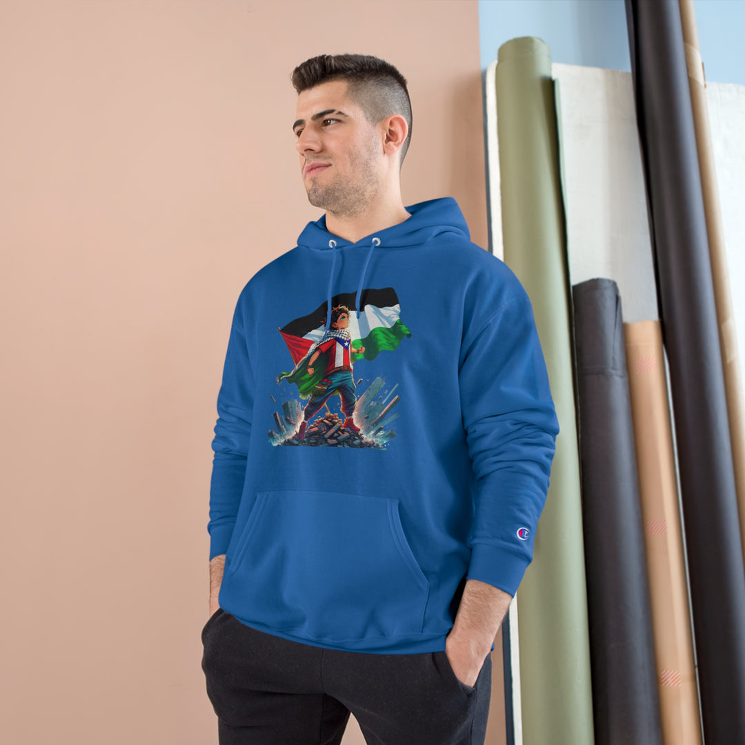 Puerto Rico and Palestine Champion Unisex Hoodie