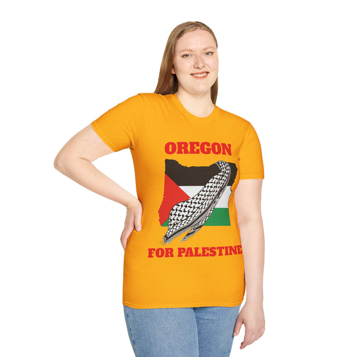 OREGON For Palestine  Unisex Cotton Tshirt